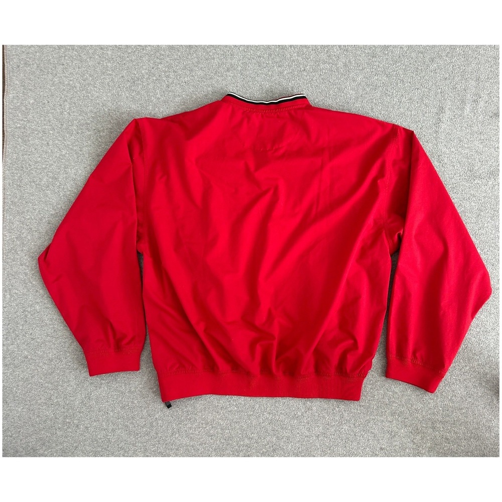 Vintage Utah Utes Windbreaker Pullover Jacket Large Red V-Neck Nike Team NCAA - Picture 3 of 9